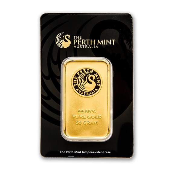 50 gram Gold Bar - The Perth Mint (In Assay) 50 gram Gold Bar - The Perth Mint (In Assay)